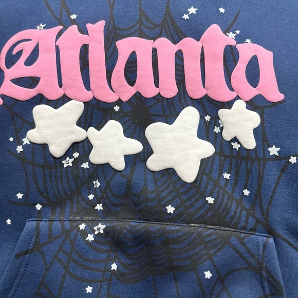 Sp5der Alania Blue Star Hoodie for Women - Picture 5 of 6